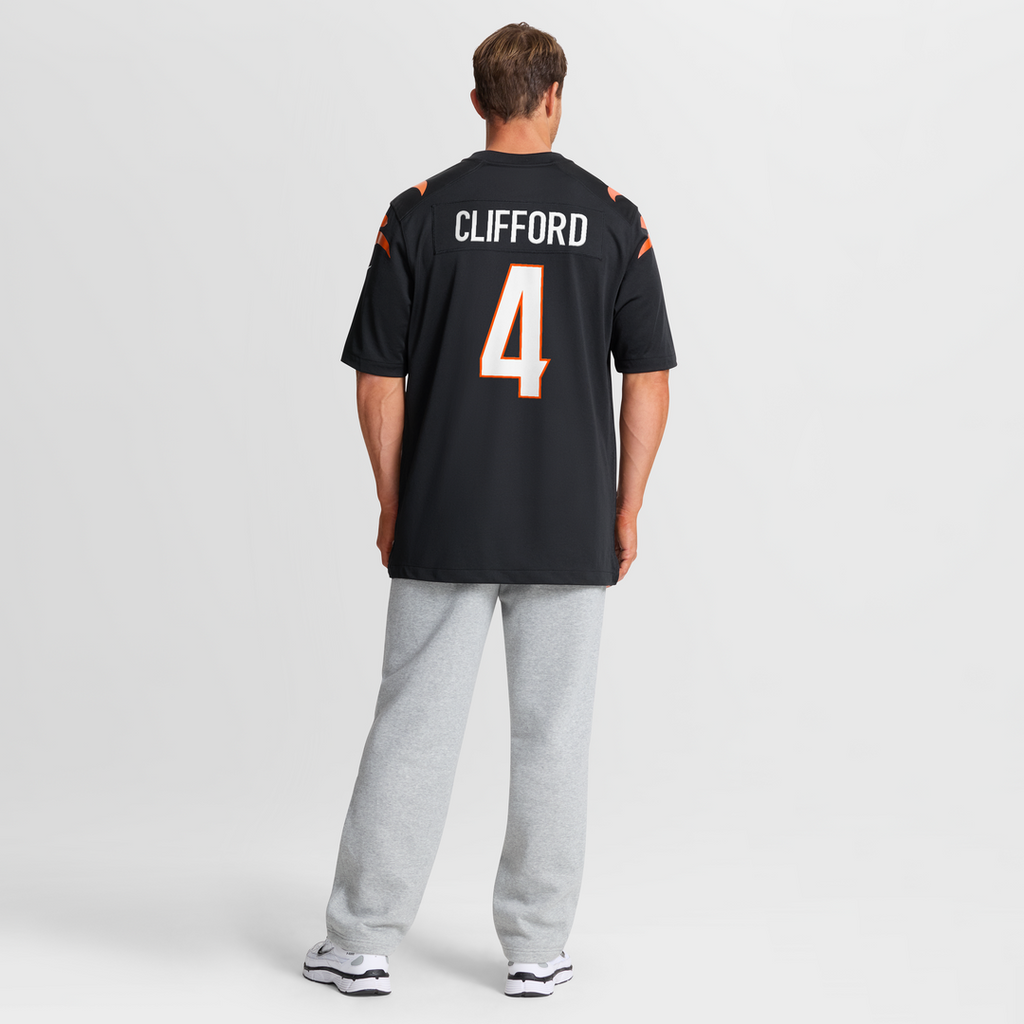 Cincinnati Bengals Sean Clifford Nike Black Team Game Jersey