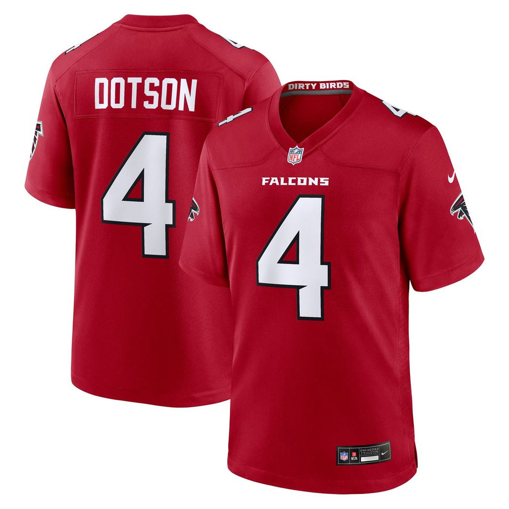 Atlanta Falcons Jahan Dotson Nike Red Team Game Jersey