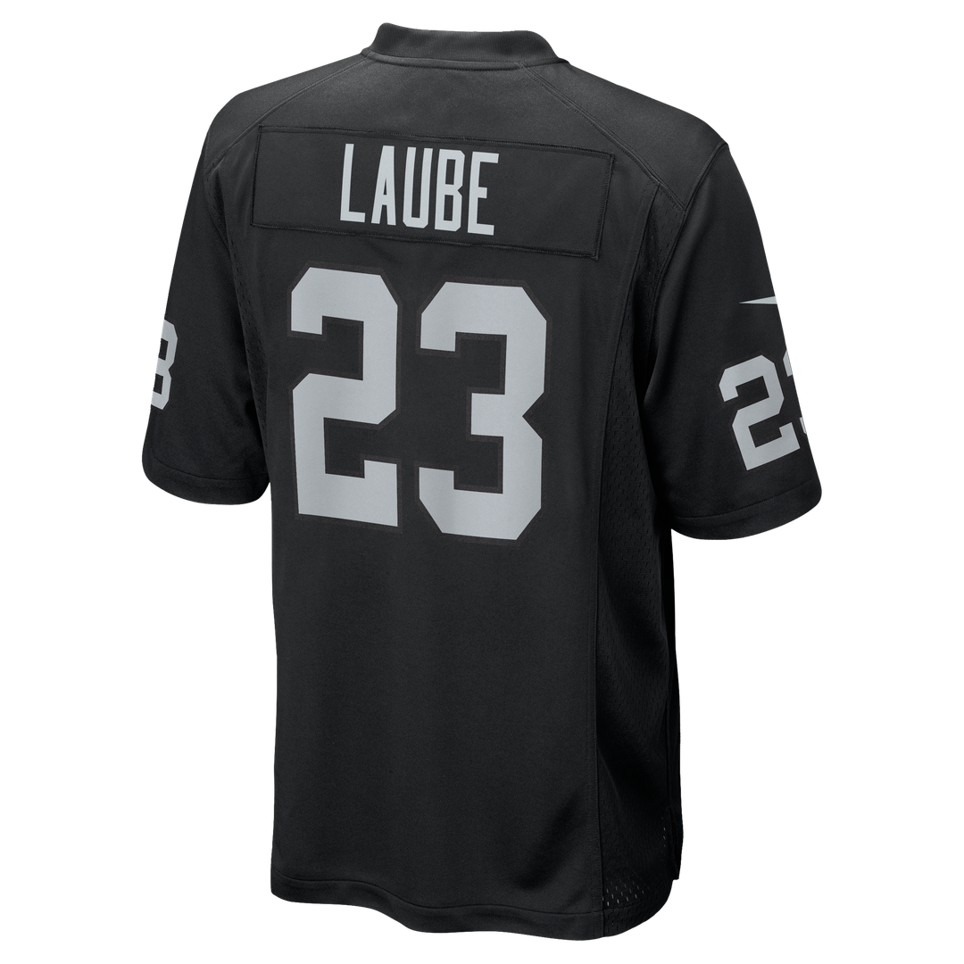 Las Vegas Raiders Dylan Laube Nike Black Team Game Jersey