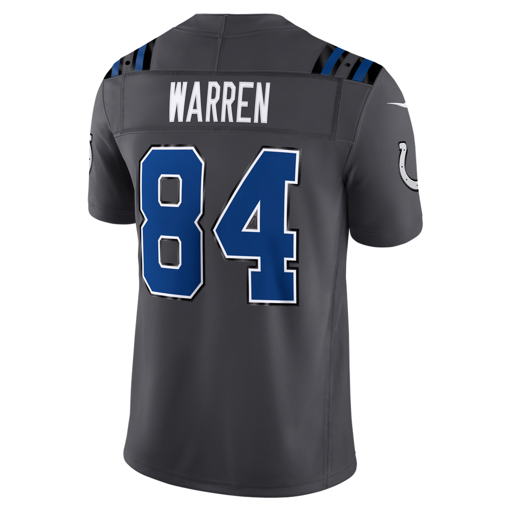 Indianapolis Colts Tyler Warren Nike Anthracite 2026 Rivalries Collection Stitched Limited Jersey