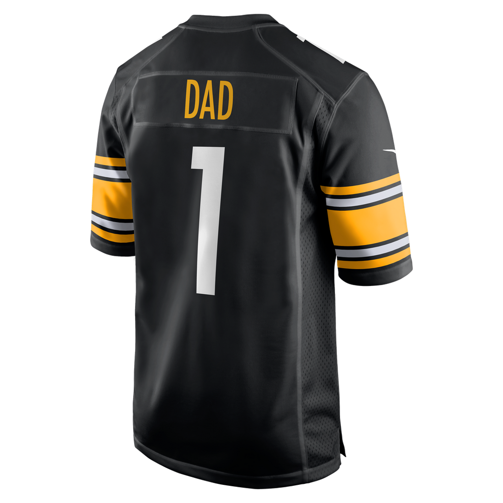 Pittsburgh Steelers Number 1 Dad Nike Black Game Jersey