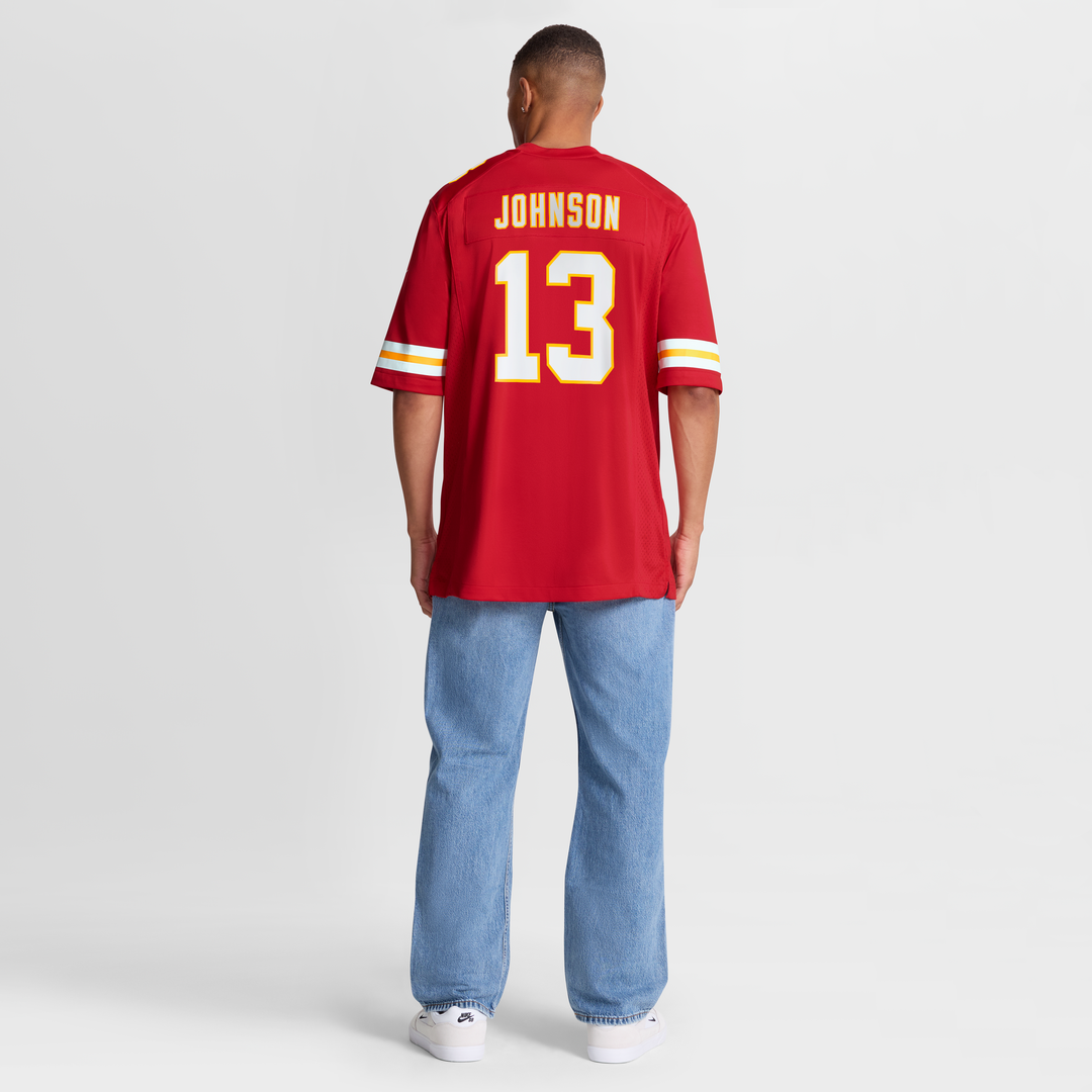 Kansas City Chiefs Nazeeh Johnson Nike Red Game Player Jersey