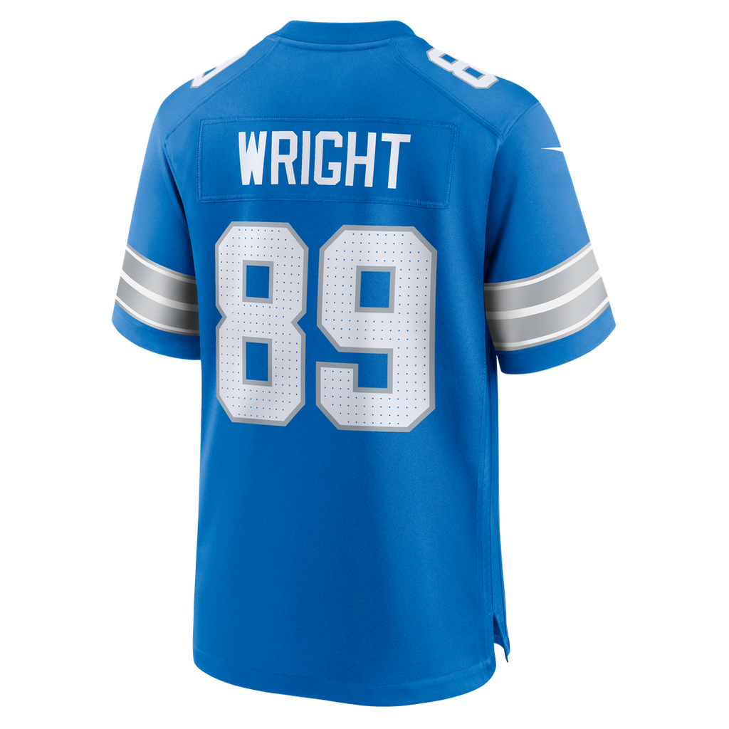 Detroit Lions Brock Wright Nike Blue Team Game Jersey