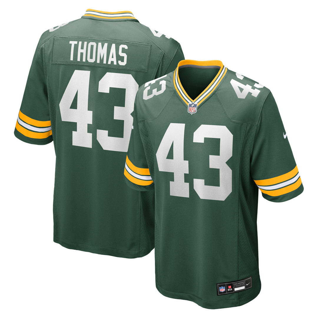 Green Bay Packers Kiondre Thomas Nike Green Game Player Jersey