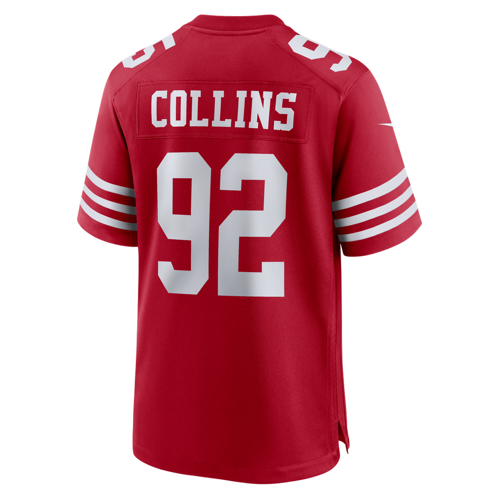 San Francisco 49ers Alfred Collins Nike Scarlet Team Game Jersey
