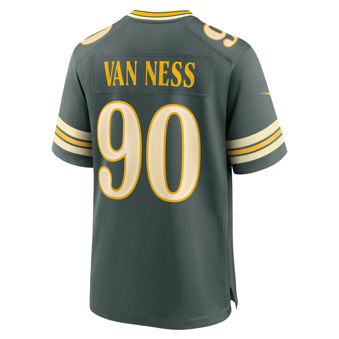 Green Bay Packers Lukas Van Ness Nike Green 2026 Rivalries Collection Game Jersey