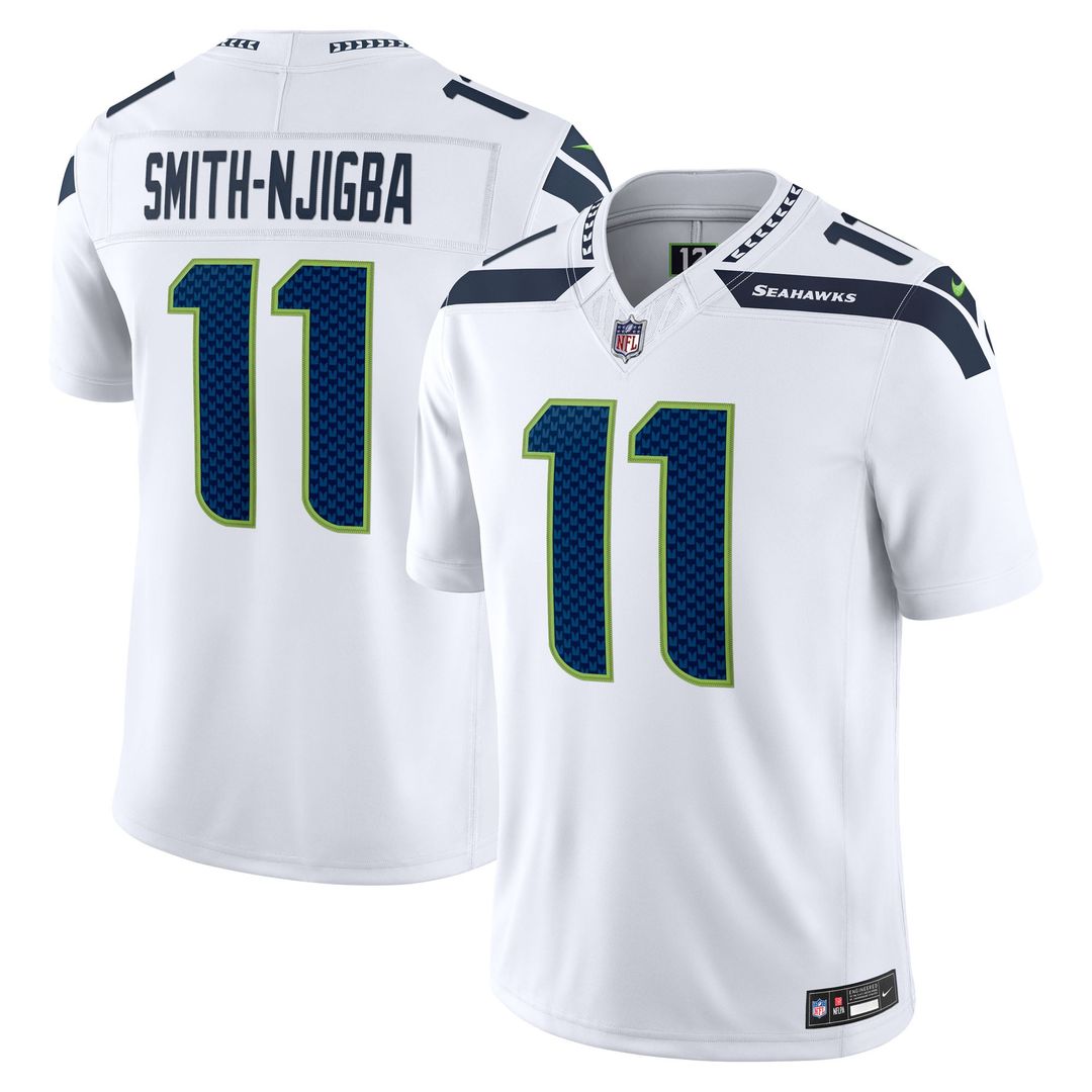 Seattle Seahawks Jaxon Smith-Njigba Nike White Vapor F.U.S.E. Stitched Limited Jersey