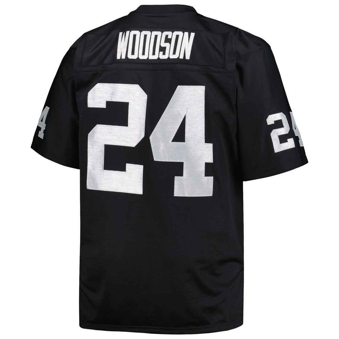 Las Vegas Raiders Charles Woodson Mitchell & Ness Black Big & Tall 1998 Retired Player Replica Jersey