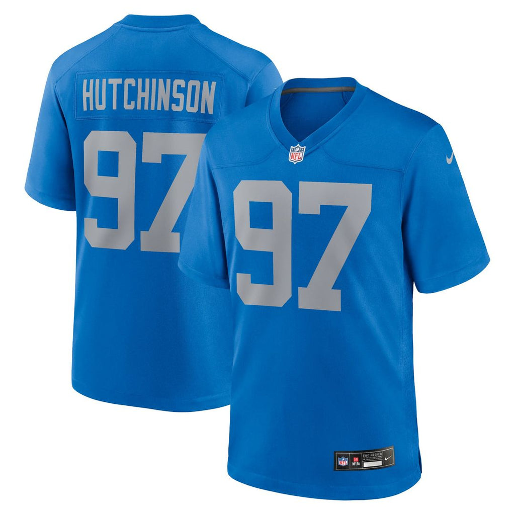 Detroit Lions Aidan Hutchinson Nike Blue Alternate Game Jersey