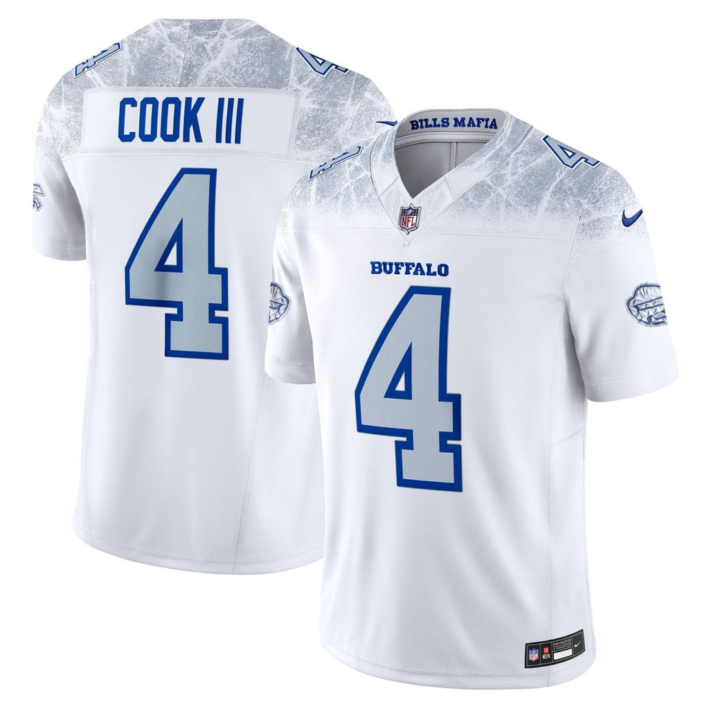 Buffalo Bills James Cook III Nike White Rivalries Collection Stitched Limited Jersey