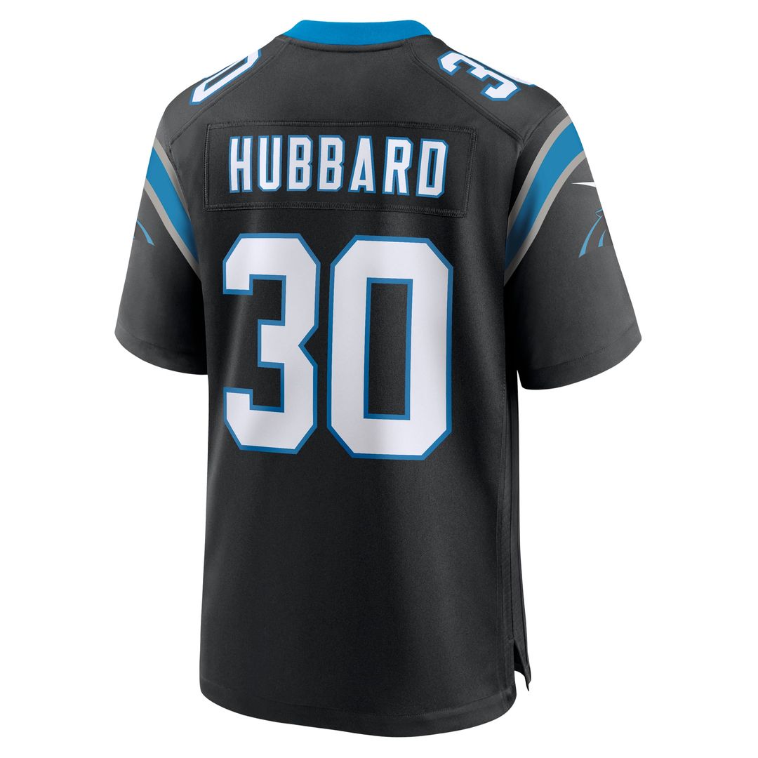 Carolina Panthers Chuba Hubbard Nike Black Team Game Jersey