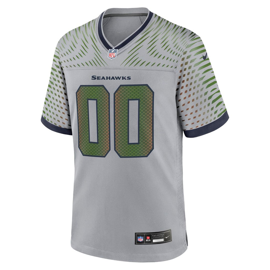 Seattle Seahawks Nike Gray Rivalries Collection Custom Game Jersey