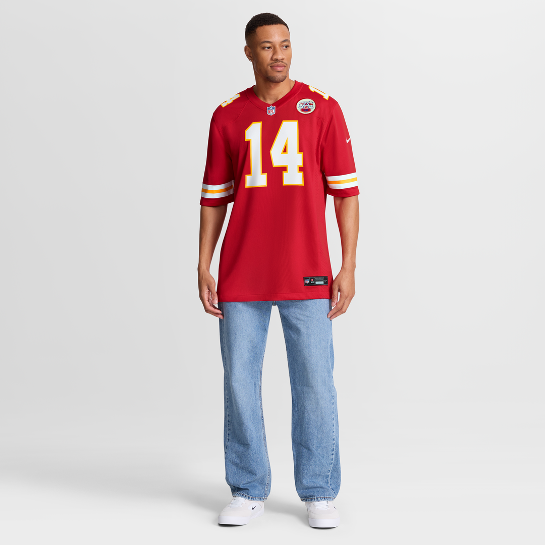 Kansas City Chiefs Garrett Nussmeier Nike Red Game Jersey