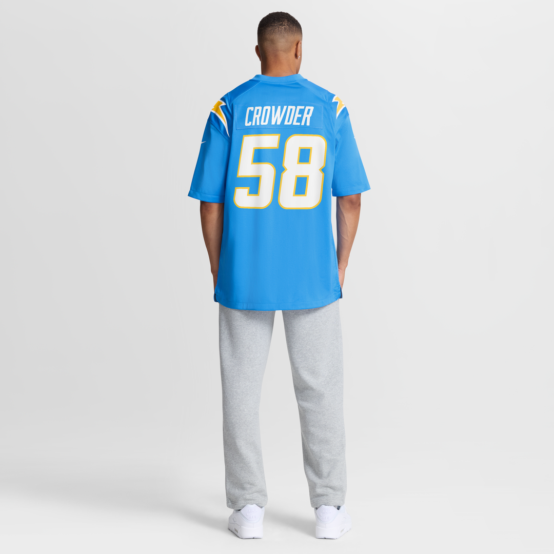 Los Angeles Chargers Tae Crowder Nike Powder Blue Team Game Jersey