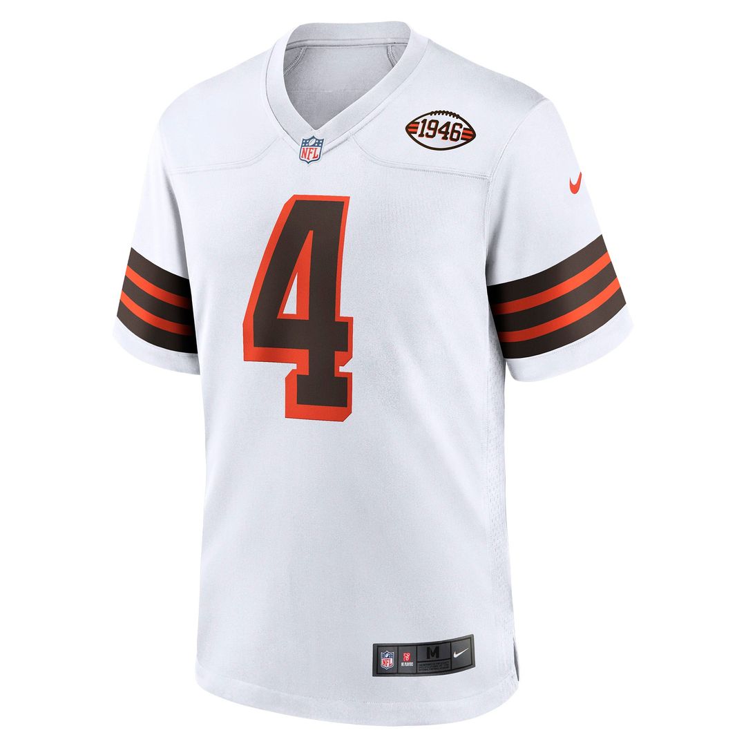 Cleveland Browns Deshaun Watson Nike White Alternate Game Jersey