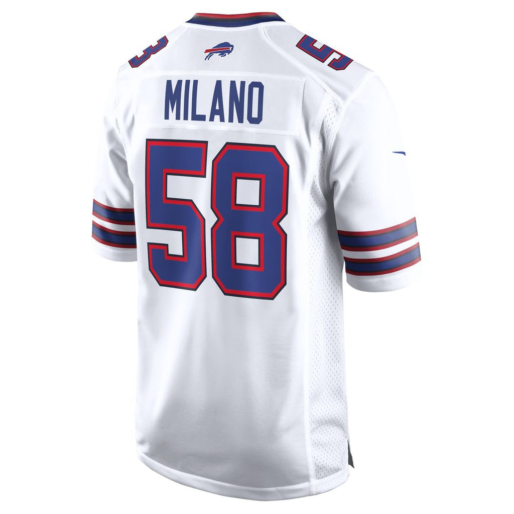 Buffalo Bills Matt Milano Nike White Away Game Player Jersey