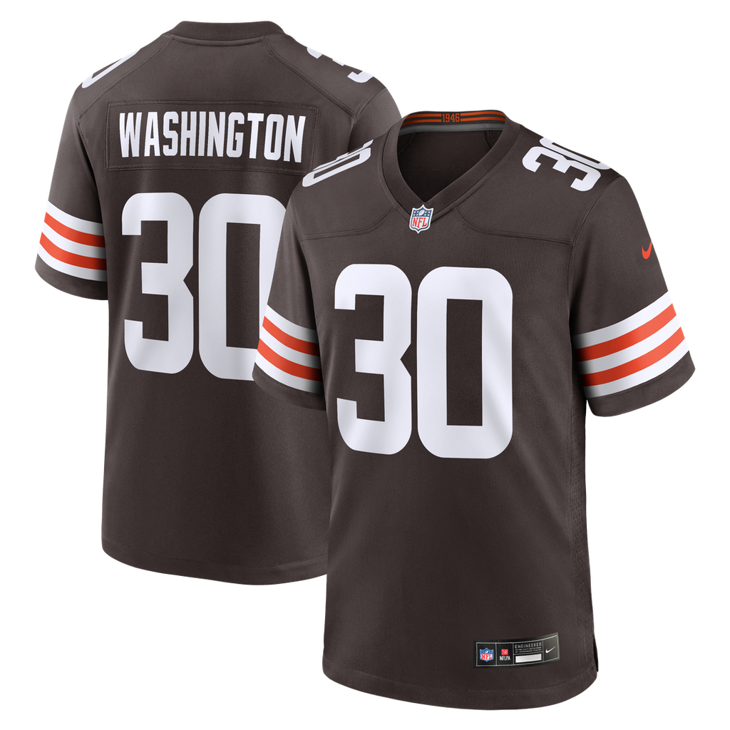 Cleveland Browns Zion Washington Nike Brown Team Game Jersey