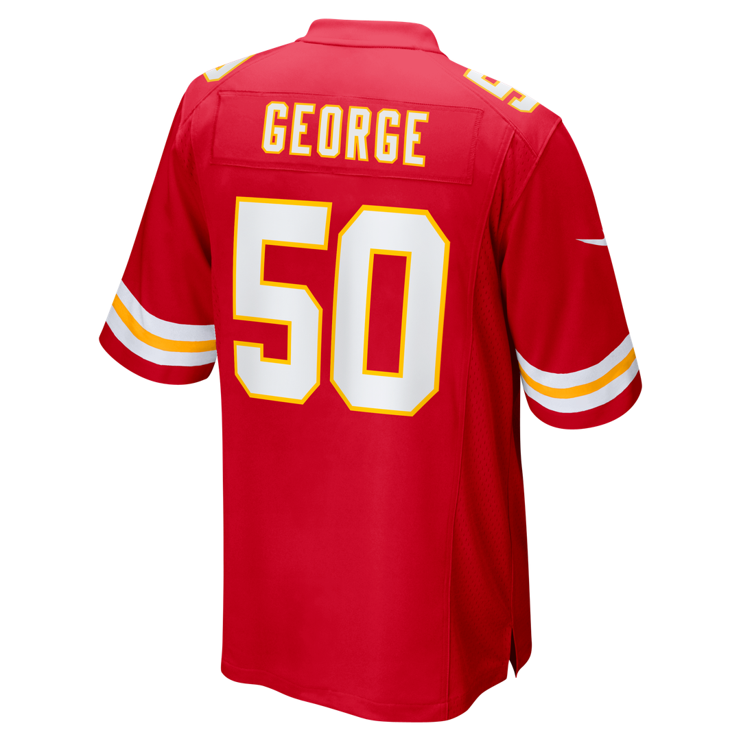 Kansas City Chiefs Brandon George Nike Red Team Game Jersey