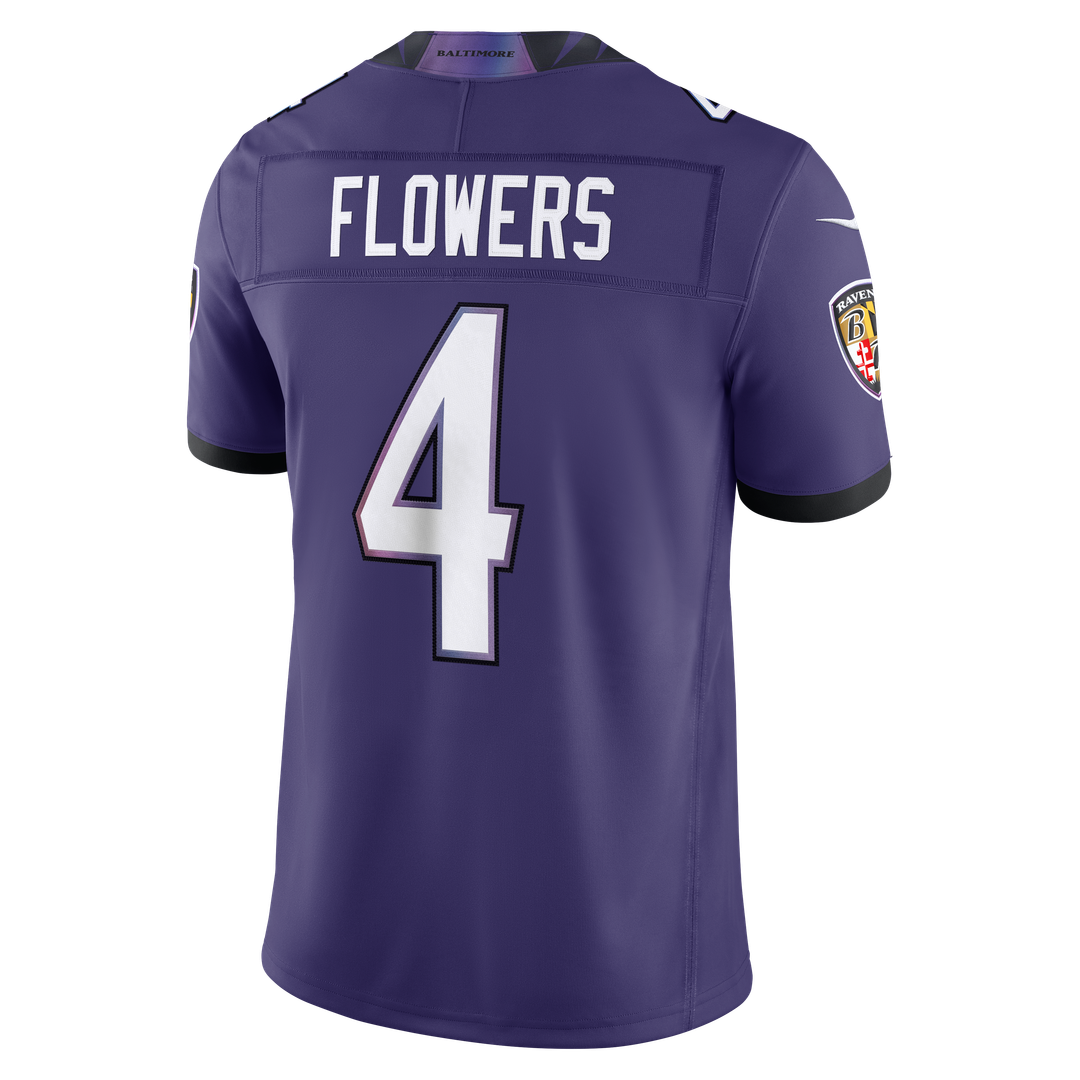 Baltimore Ravens Zay Flowers Nike Purple Team Vapor F.U.S.E. Stitched Limited Jersey