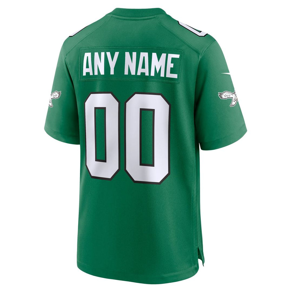 Philadelphia Eagles Nike Black Alternate Custom Game Jersey