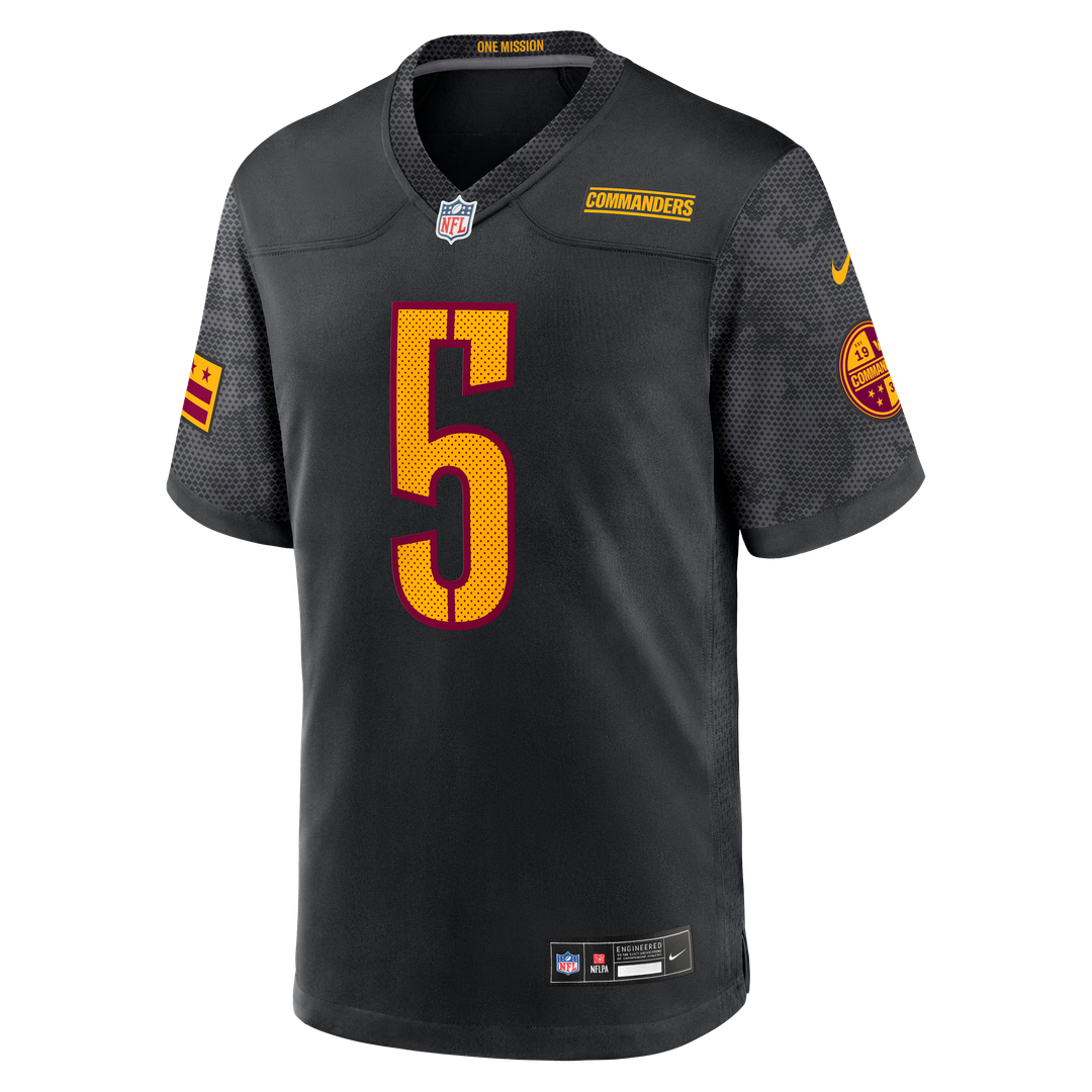 Washington Commanders Jayden Daniels Nike Black Alternate Game Player Jersey