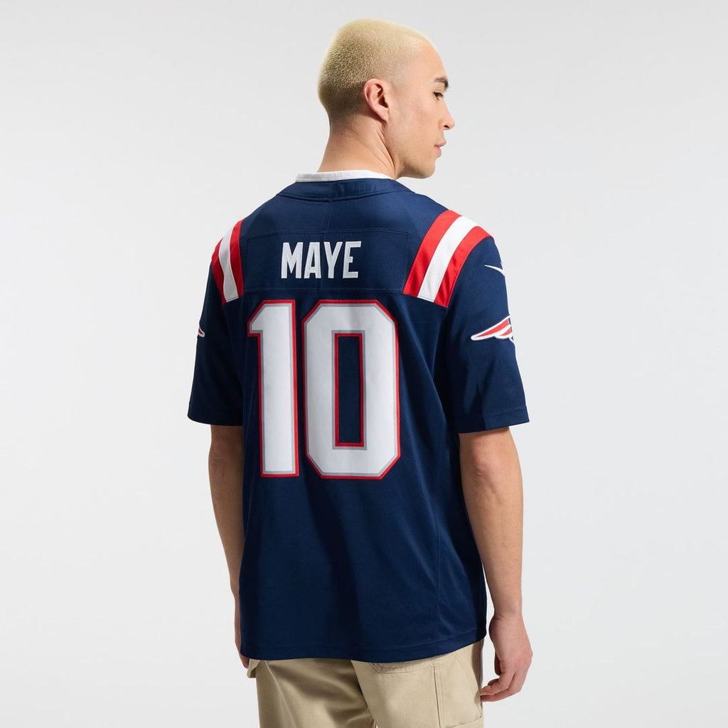 New England Patriots Drake Maye Nike Navy Team Vapor F.U.S.E. Stitched Limited Jersey