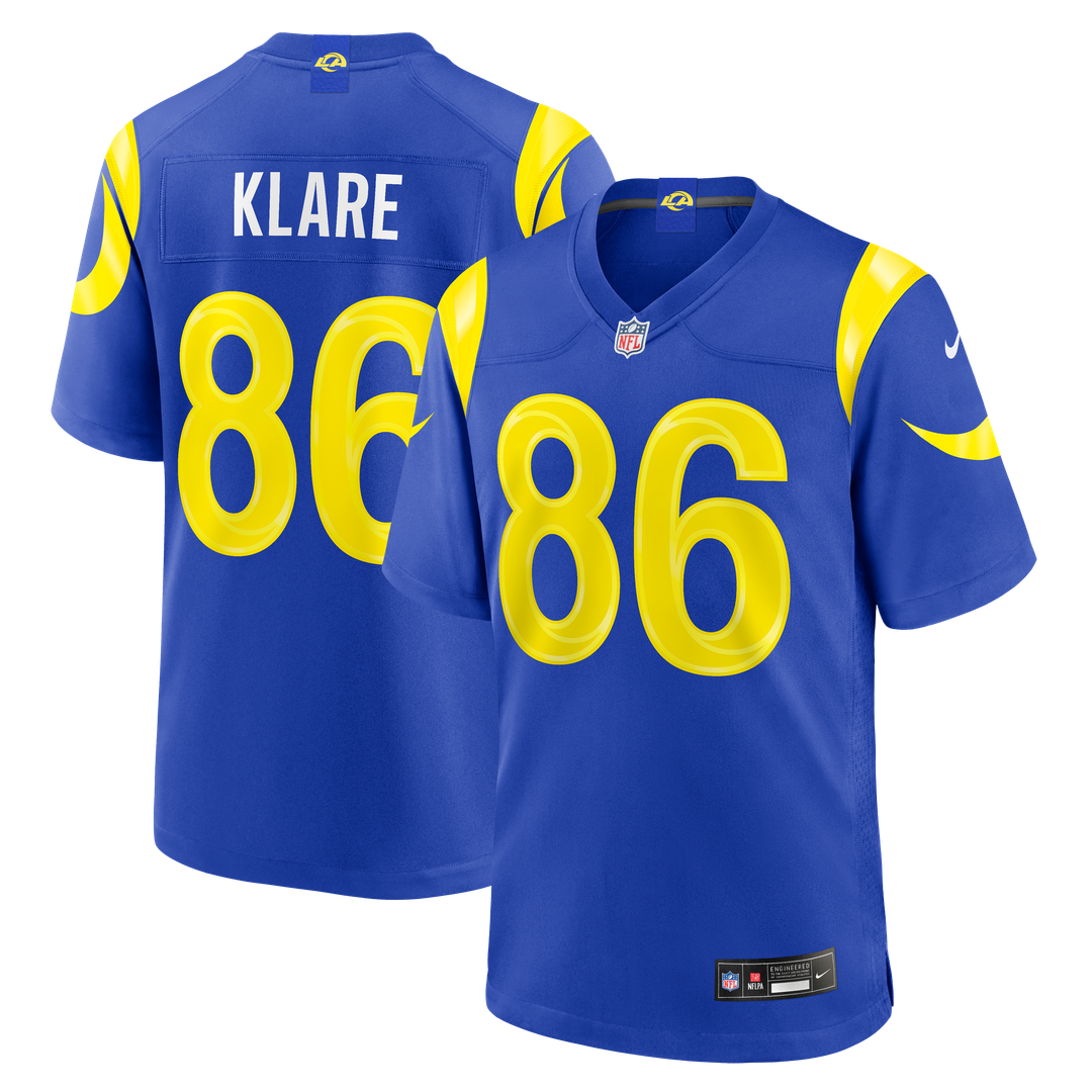 Los Angeles Rams Max Klare Nike Royal Team Game Jersey