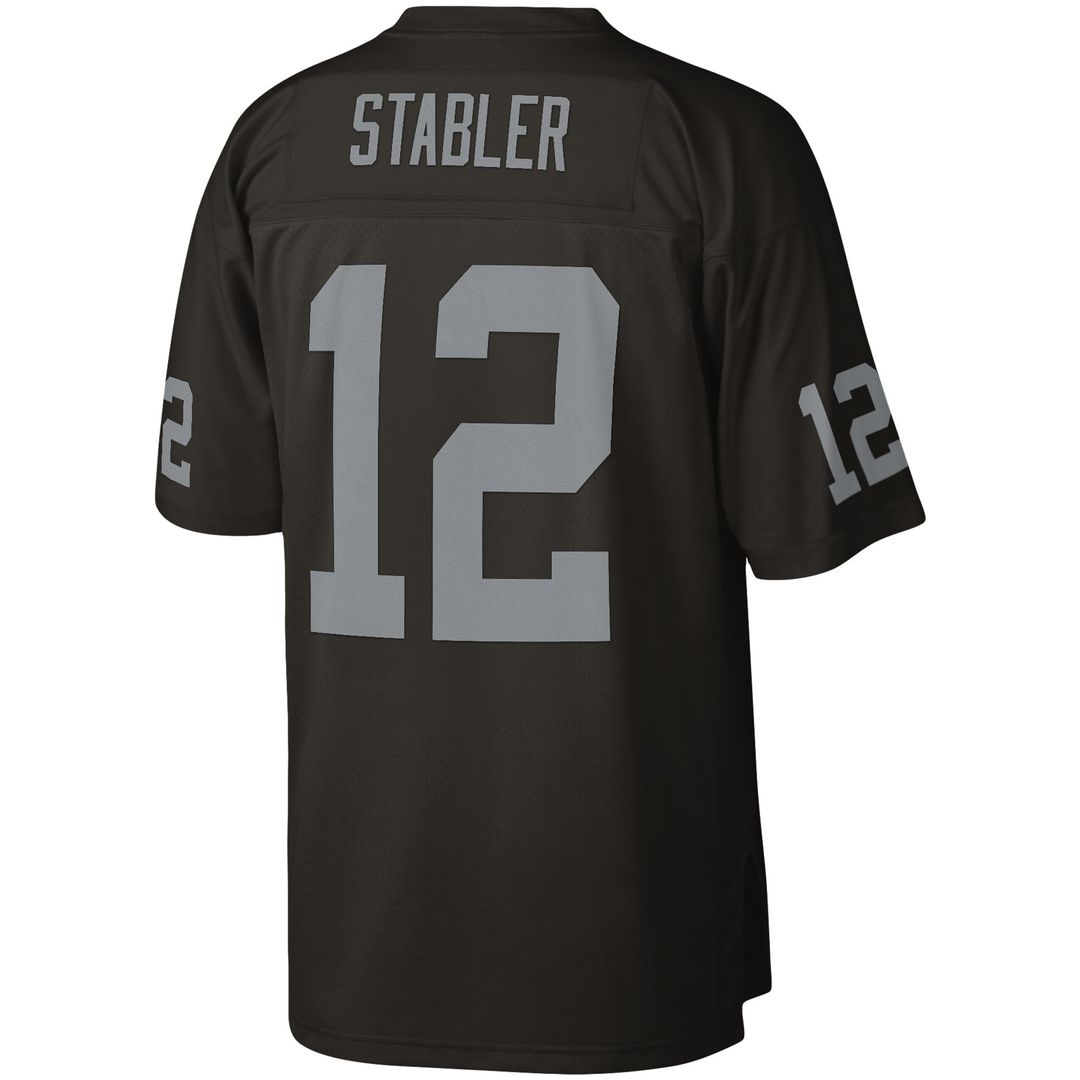 Las Vegas Raiders Ken Stabler Mitchell & Ness Black Legacy Replica Jersey