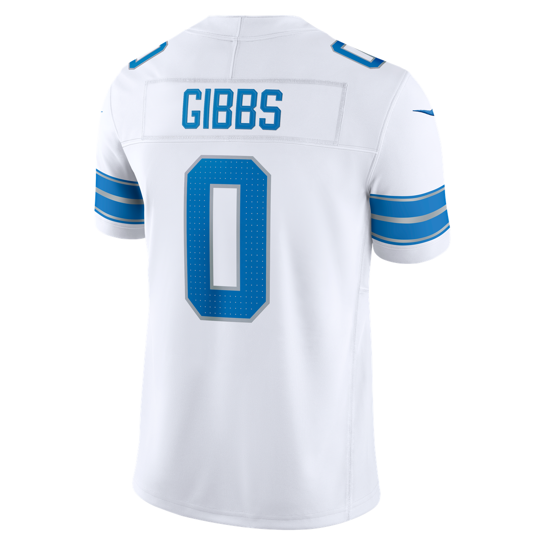 Detroit Lions Jahmyr Gibbs Nike White Vapor F.U.S.E. Stitched Limited Jersey