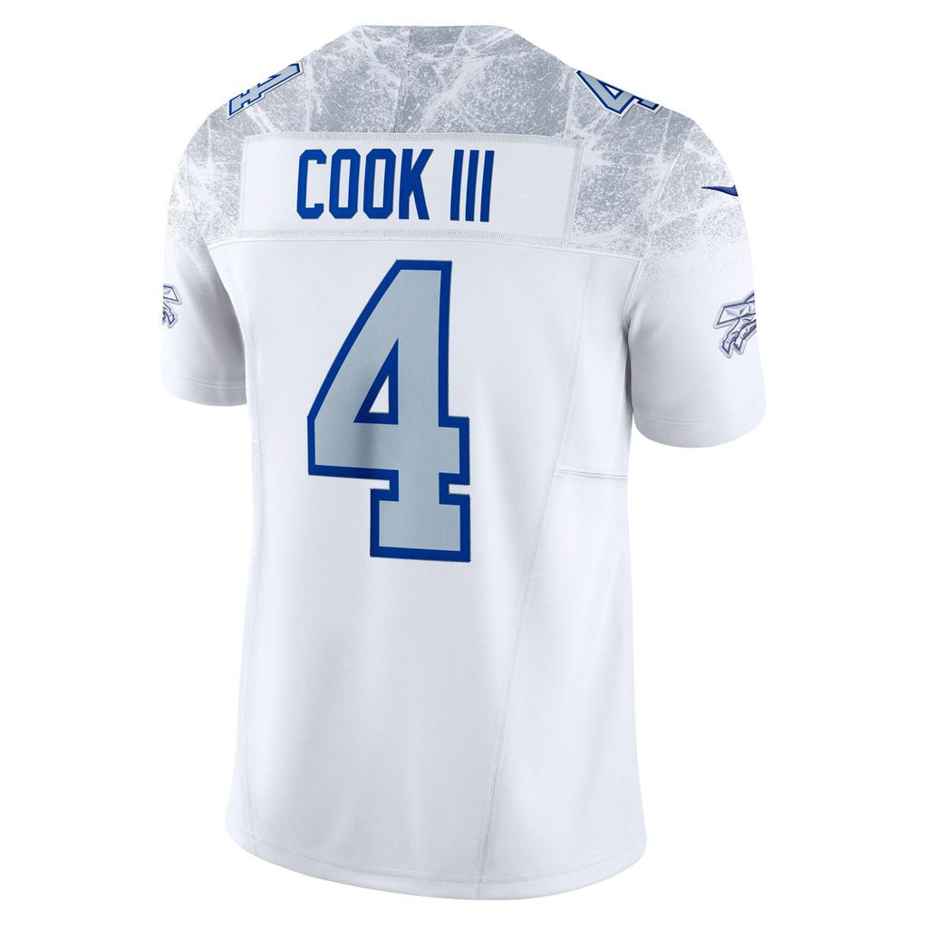 Buffalo Bills James Cook III Nike White Rivalries Collection Stitched Limited Jersey