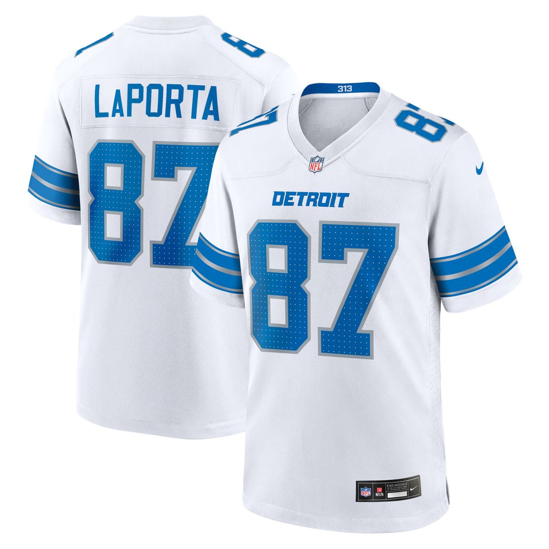 Detroit Lions Sam LaPorta Nike Blue Game Jersey