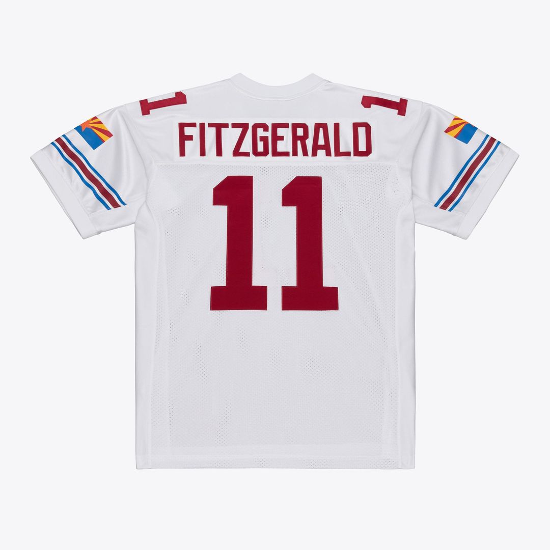 Arizona Cardinals Larry Fitzgerald Mitchell & Ness White Big & Tall 2004 Legacy Retired Player Jersey