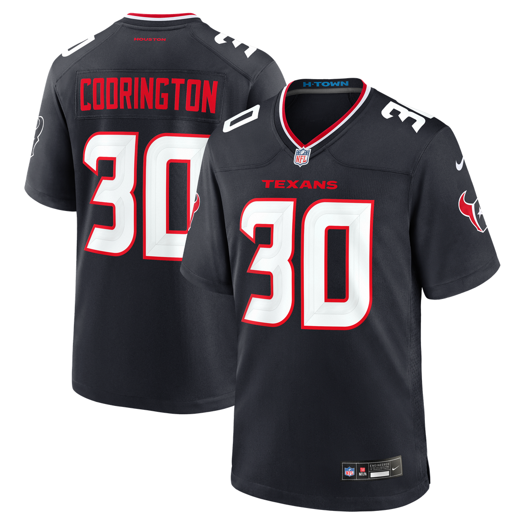 Houston Texans Brandon Codrington Nike Navy Team Game Jersey