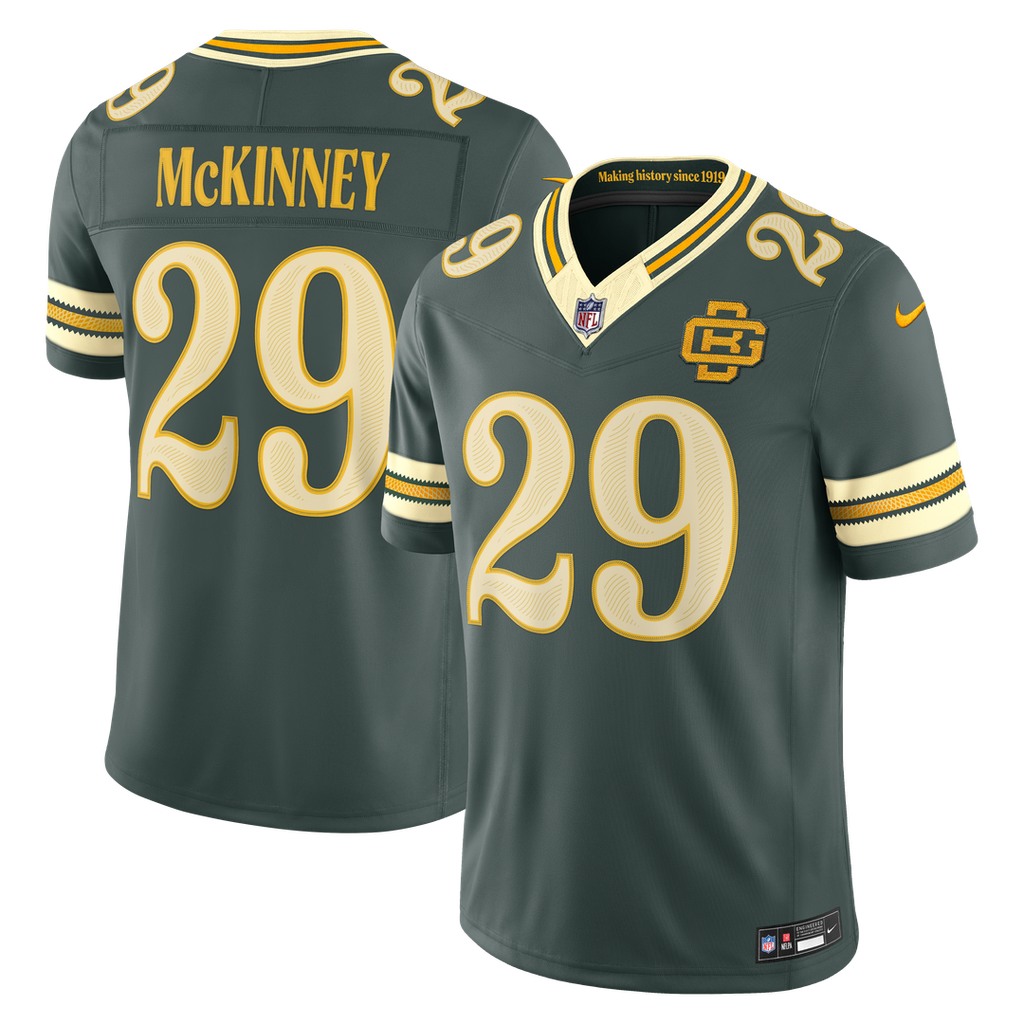 Green Bay Packers Xavier McKinney Nike Green 2026 Rivalries Collection Stitched Limited Jersey