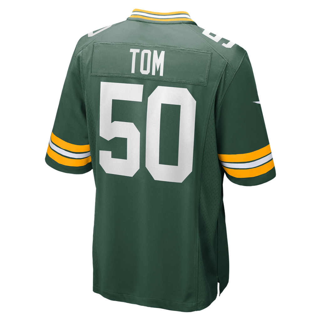 Green Bay Packers Zach Tom Nike Green Game Player Jersey