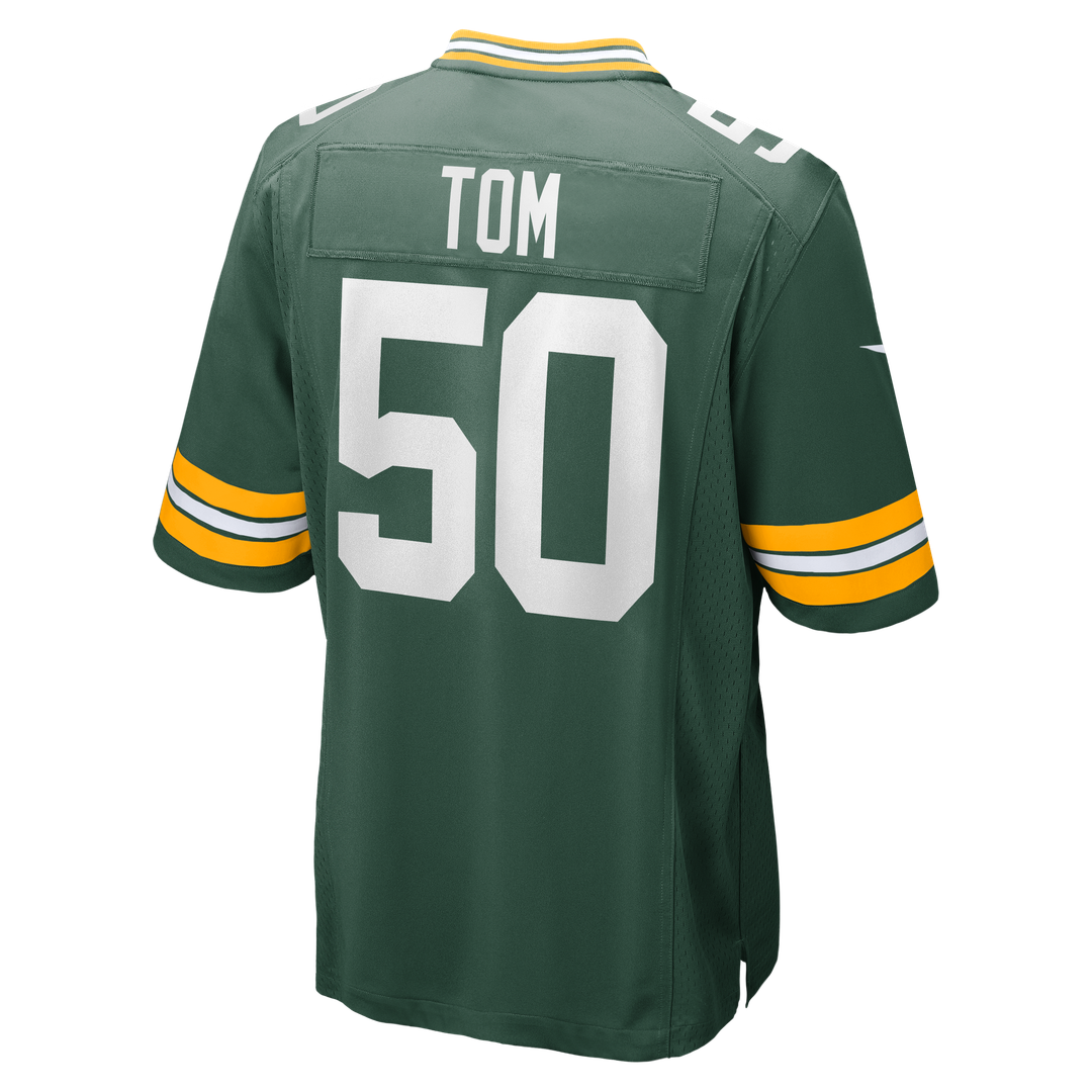 Green Bay Packers Zach Tom Nike Green Game Player Jersey