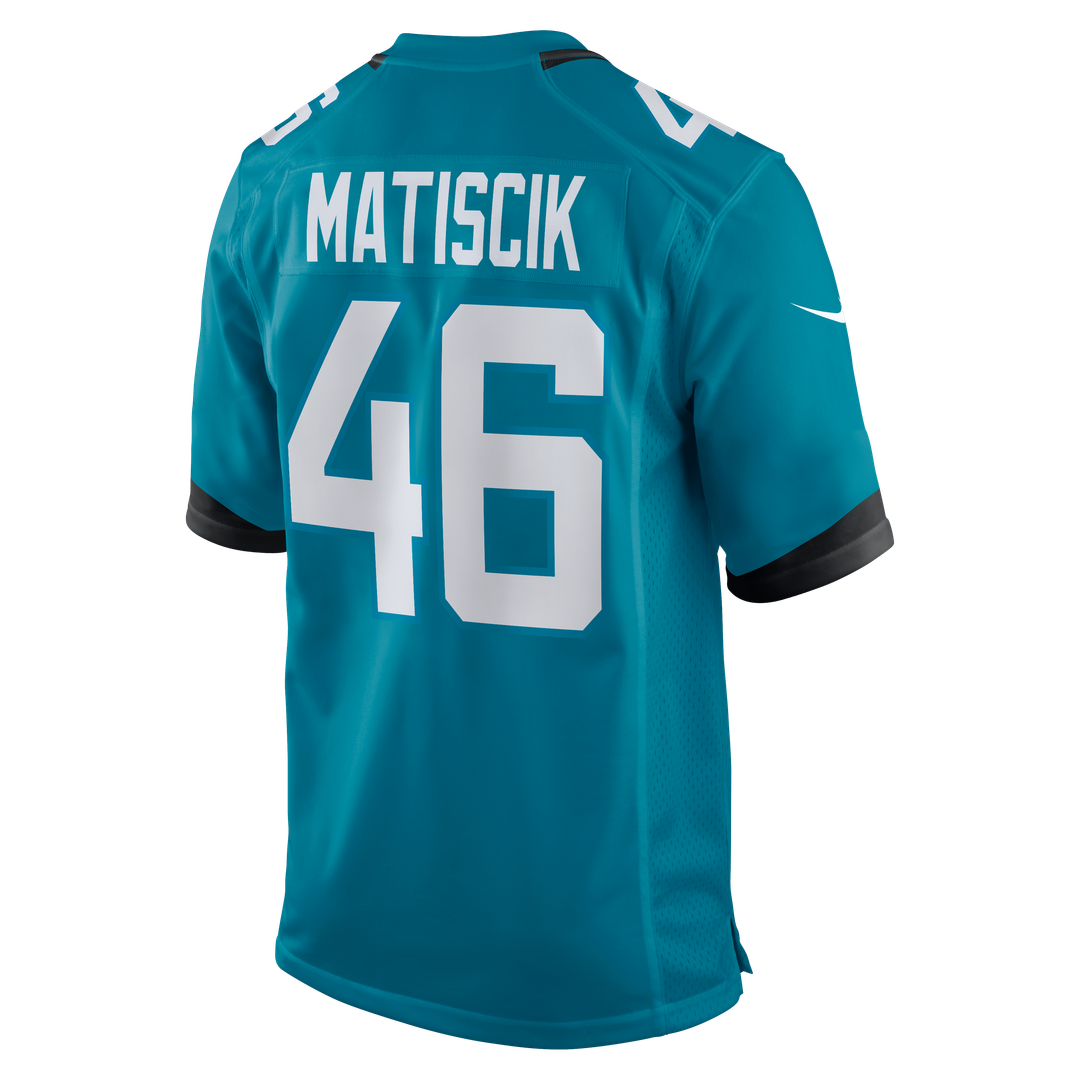 Jacksonville Jaguars Ross Matiscik Nike Teal Game Jersey