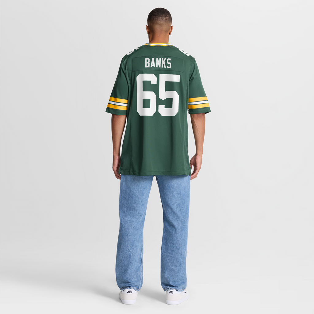 Green Bay Packers Aaron Banks Nike Green Team Game Jersey
