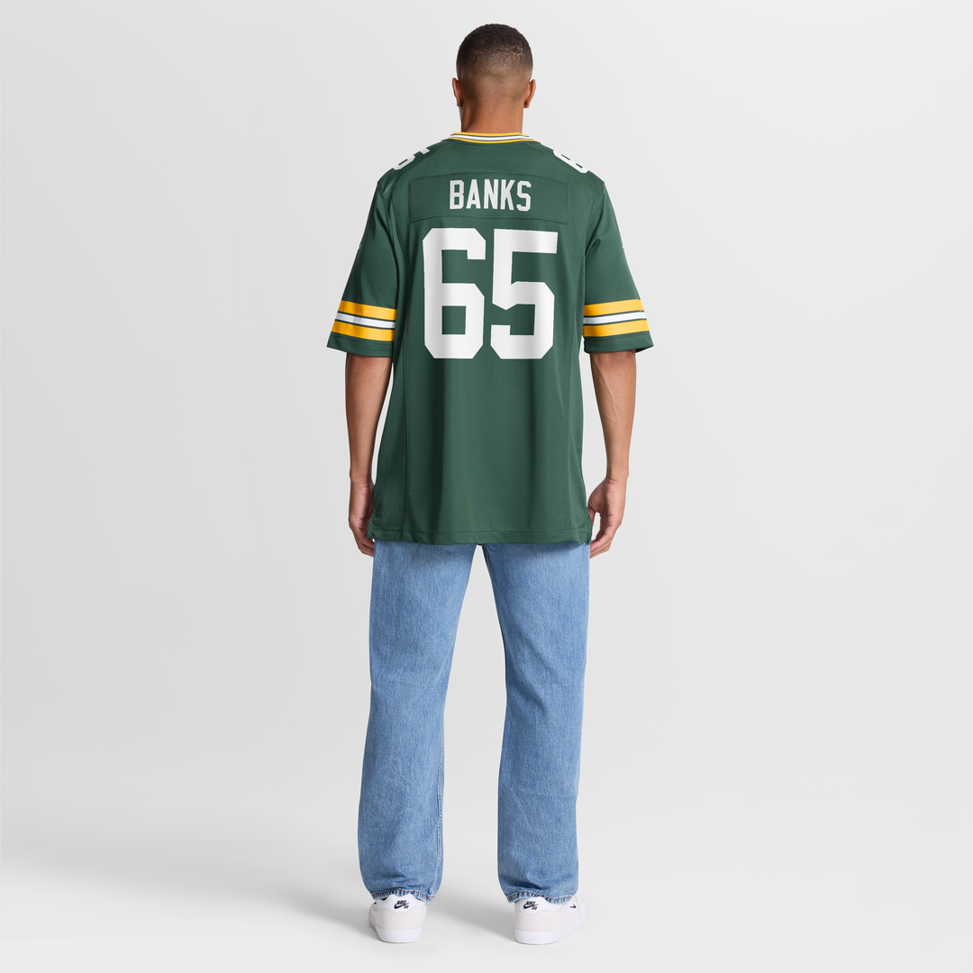 Green Bay Packers Aaron Banks Nike Green Team Game Jersey