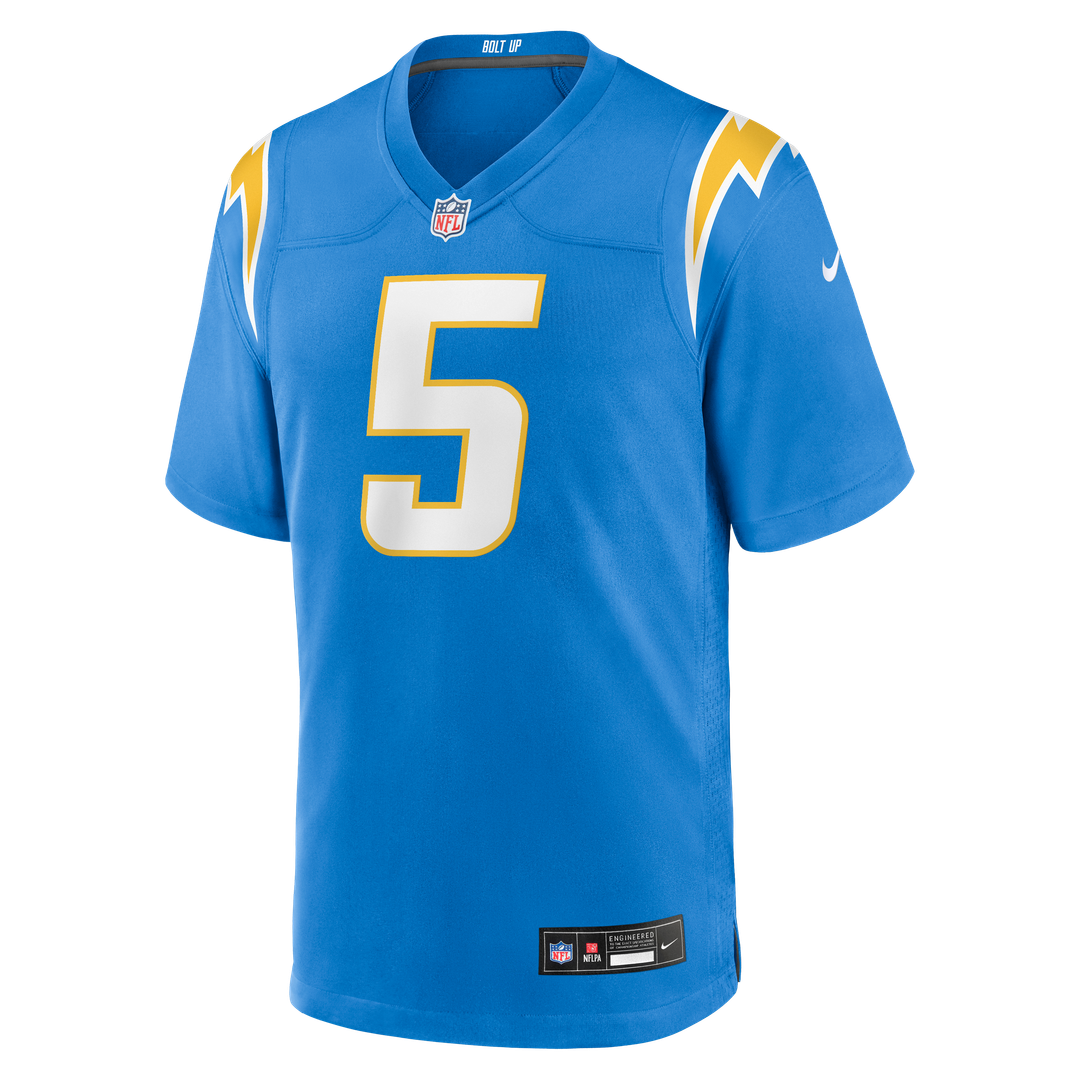 Los Angeles Chargers Trey Lance Nike Powder Blue Team Game Jersey