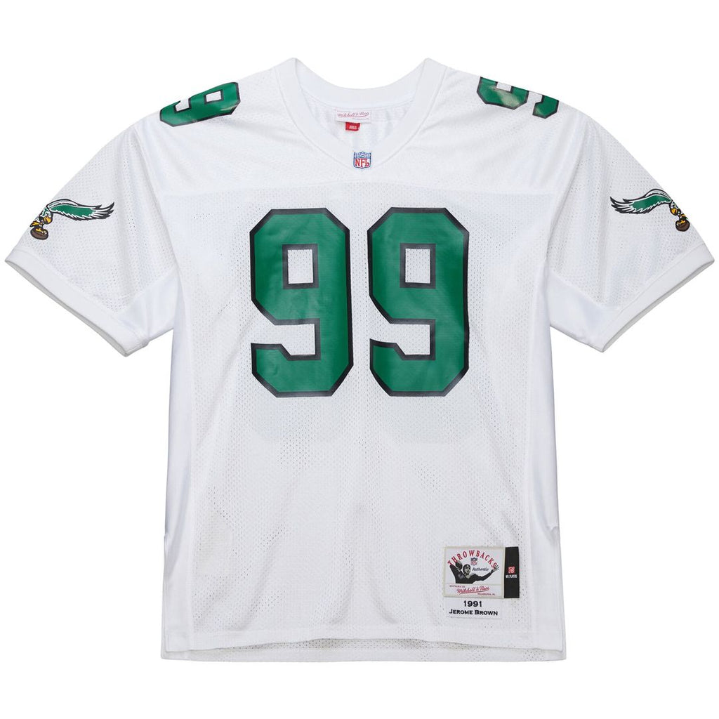 Philadelphia Eagles Jerome Brown Mitchell & Ness White 1991 Authentic Throwback Retired Player Jersey