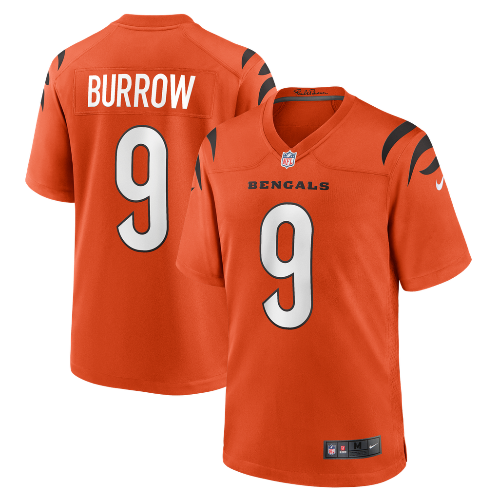 Cincinnati Bengals Joe Burrow Nike Orange Alternate Game Jersey