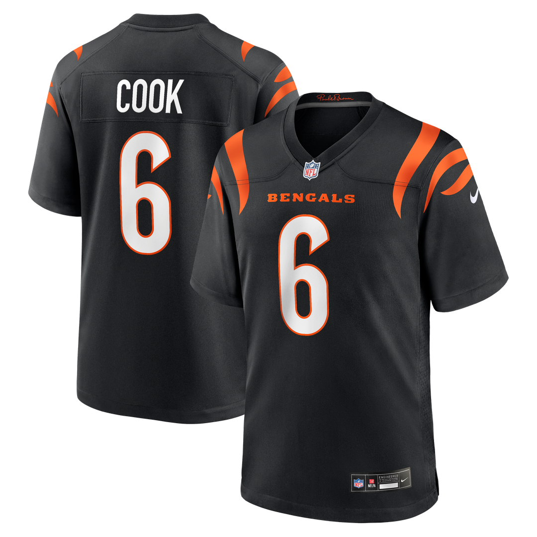 Cincinnati Bengals Bryan Cook Nike Black Team Game Jersey