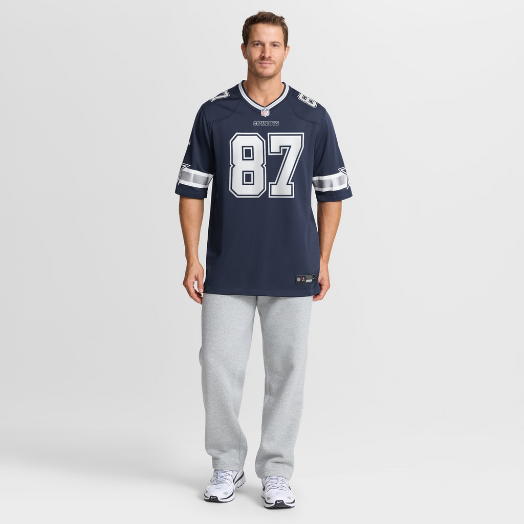 Dallas Cowboys Jake Ferguson Nike Navy Team Game Jersey