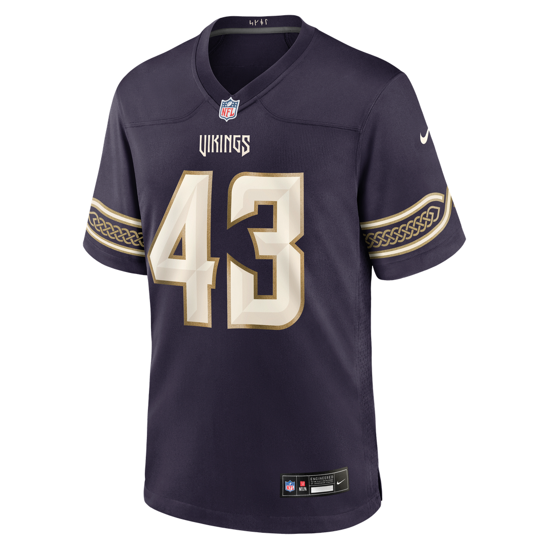 Minnesota Vikings Andrew Van Ginkel Nike Purple 2026 Rivalries Collection Game Jersey