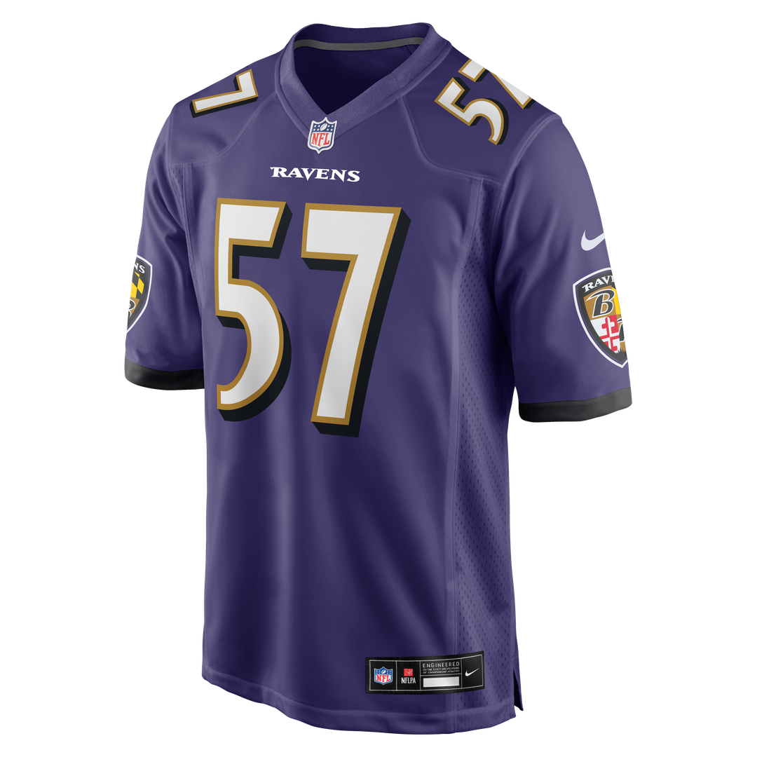 Baltimore Ravens Bart Scott Nike Purple Game Retired Player Jersey