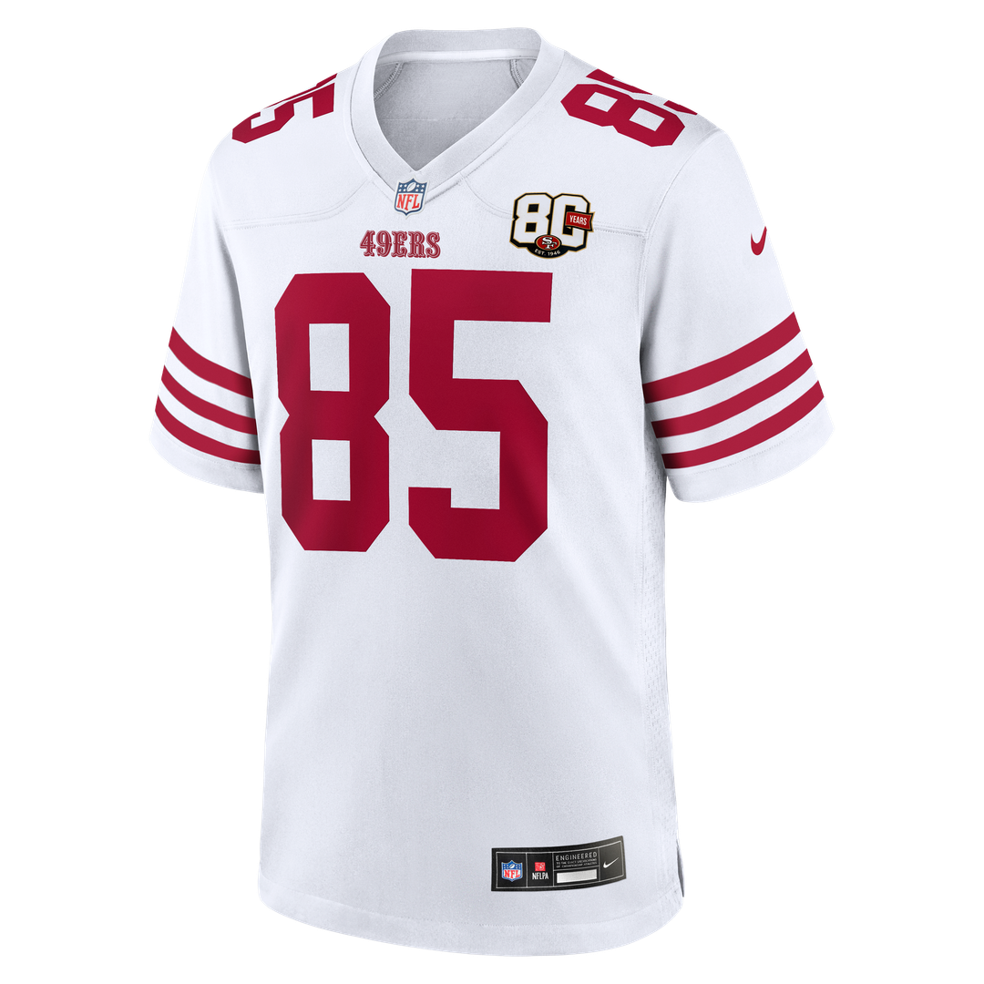 San Francisco 49ers George Kittle Nike White 80th Anniversary Game Jersey