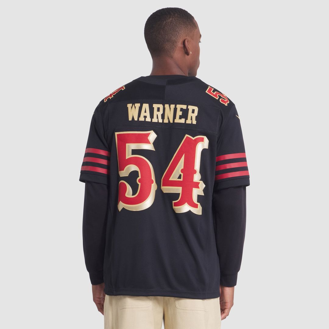 San Francisco 49ers Fred Warner Nike Black Rivalries Collection Stitched Limited Jersey