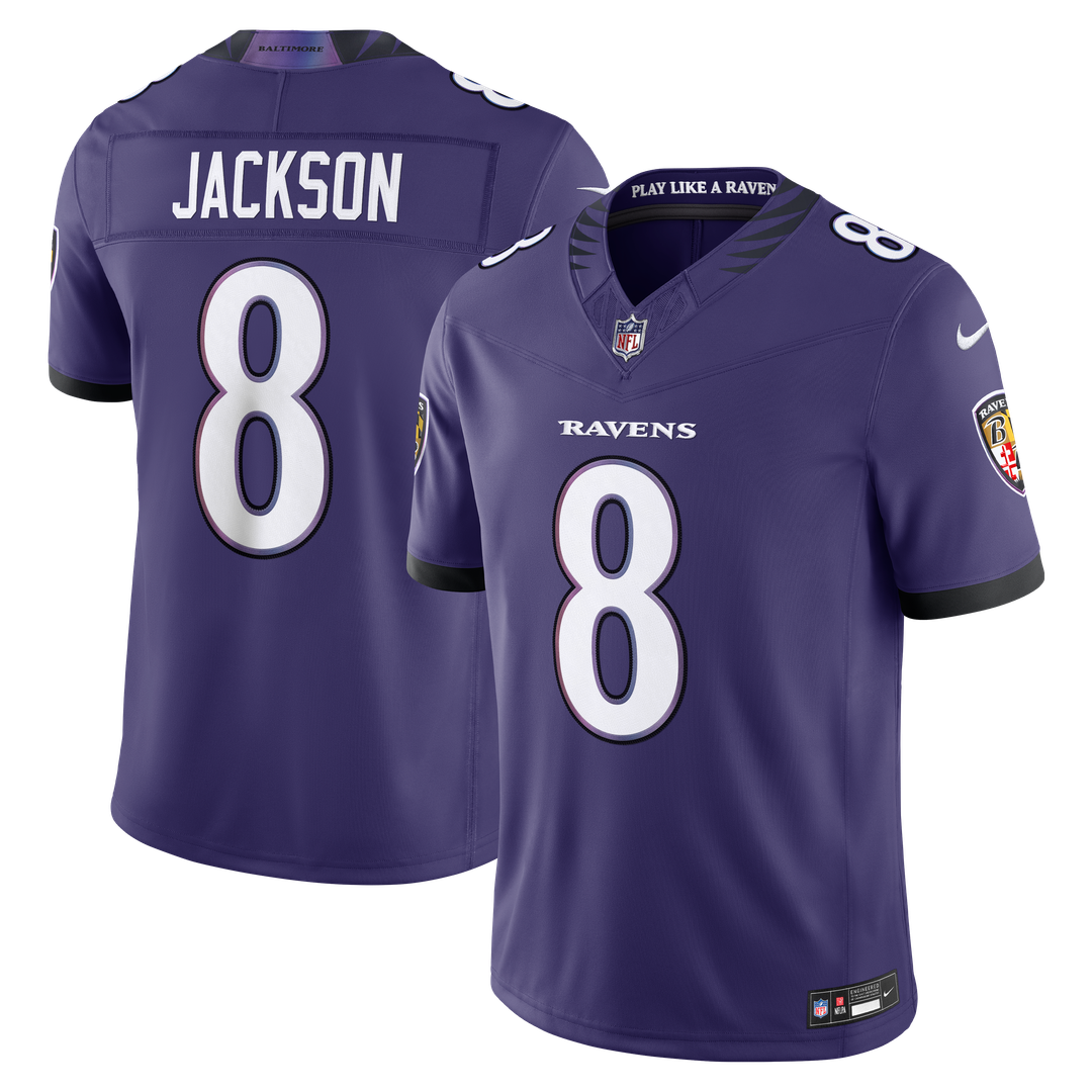 Baltimore Ravens Lamar Jackson Nike Purple Team Vapor F.U.S.E. Stitched Limited Jersey