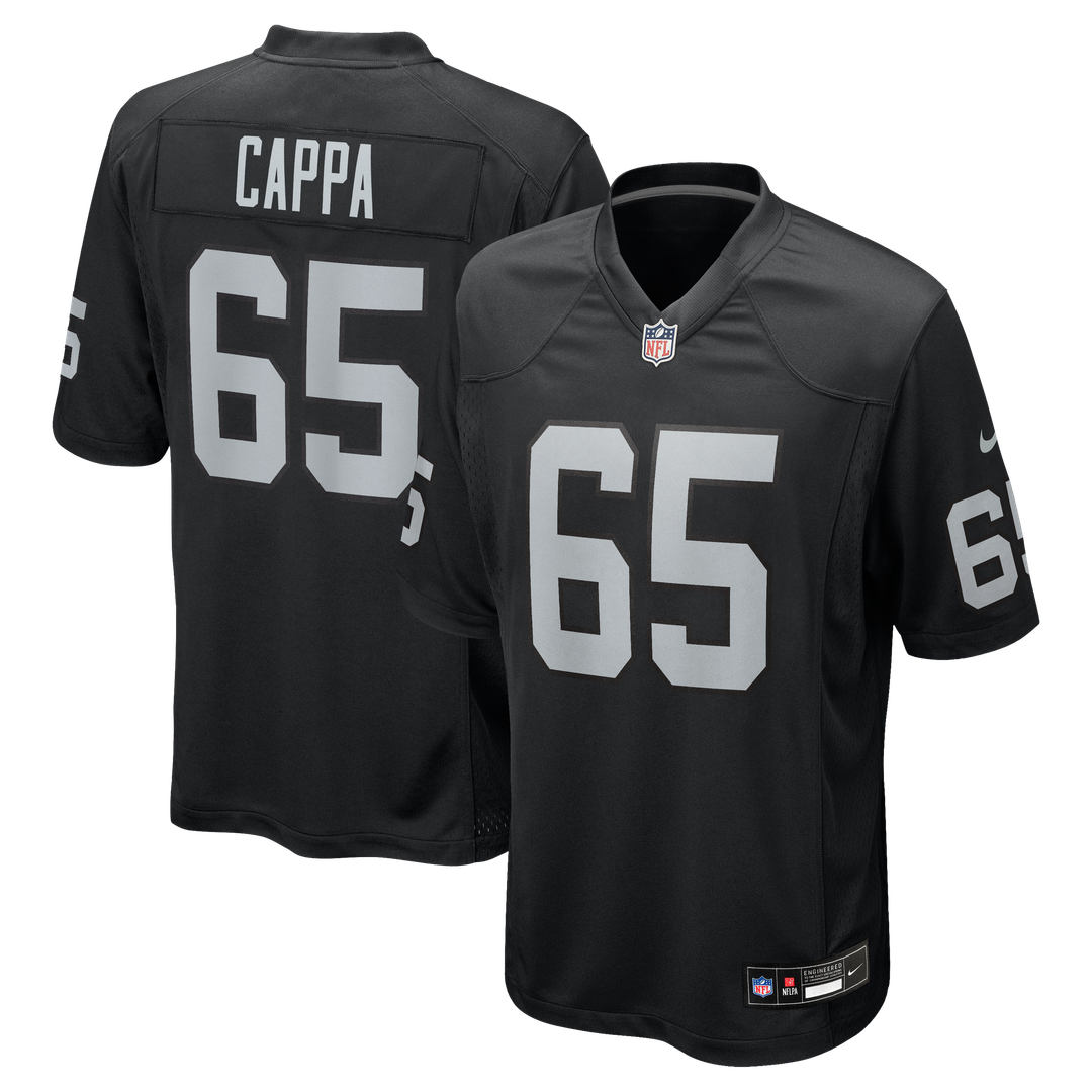 Las Vegas Raiders Alex Cappa Nike Black Team Game Jersey